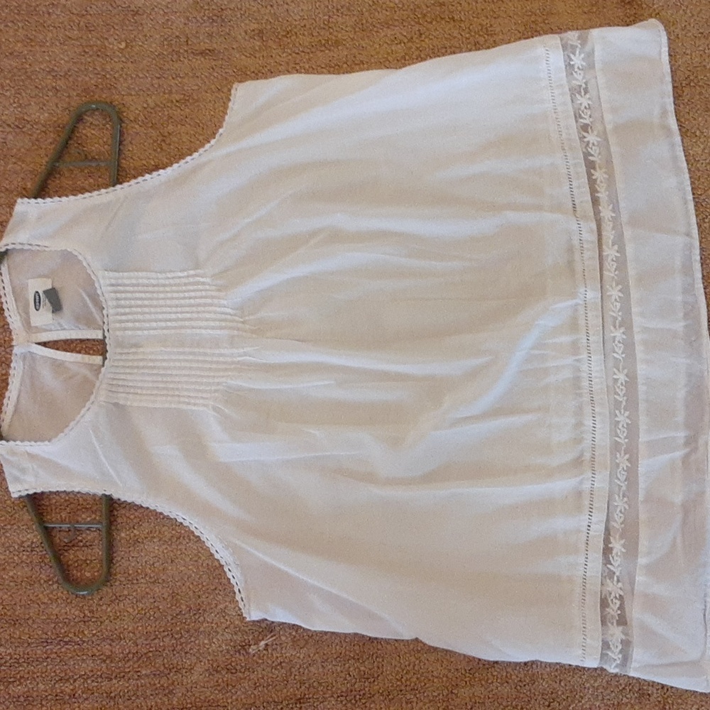 Old Navy Top, light cotton, white